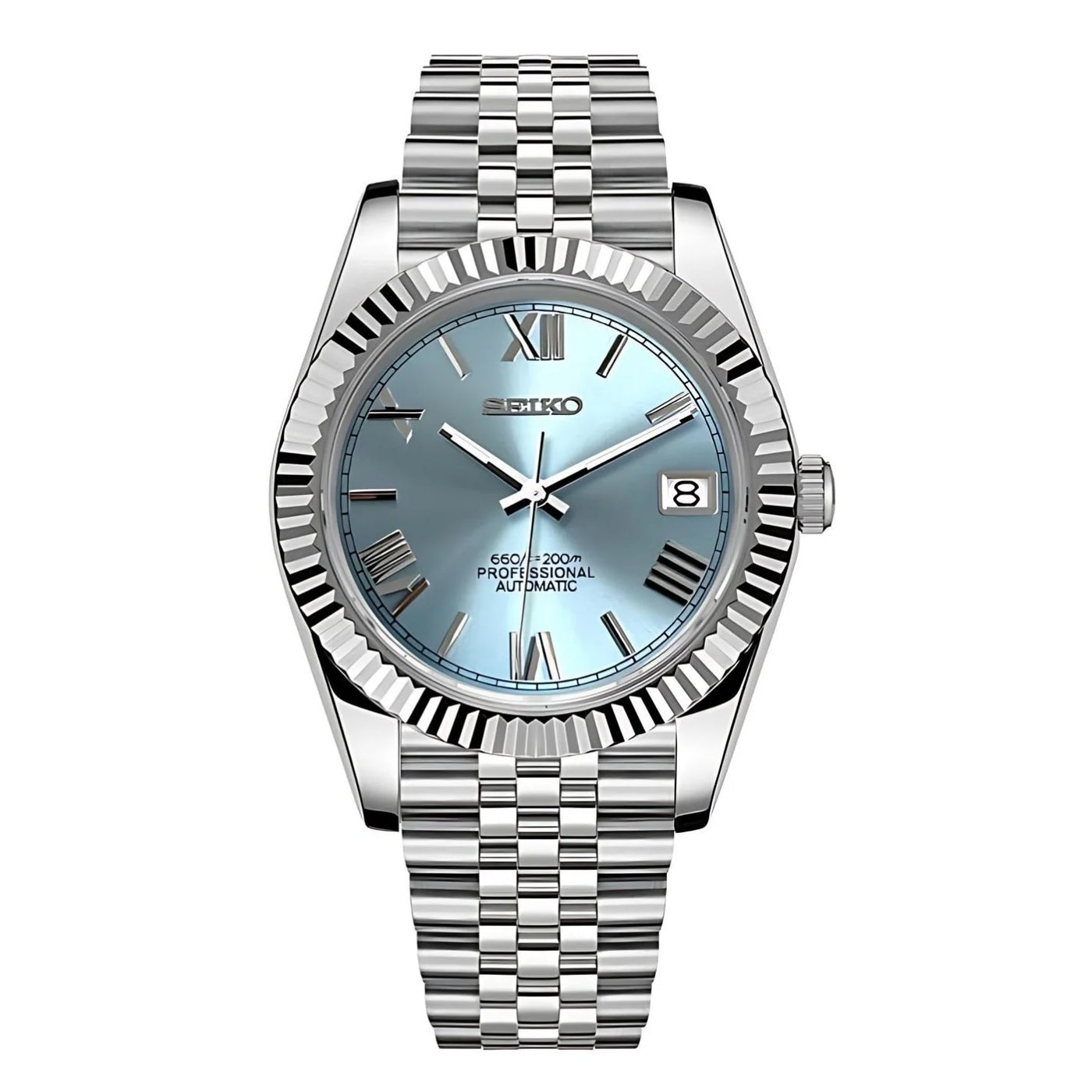 Seiko Oyst Ice Blue Roman Automatic