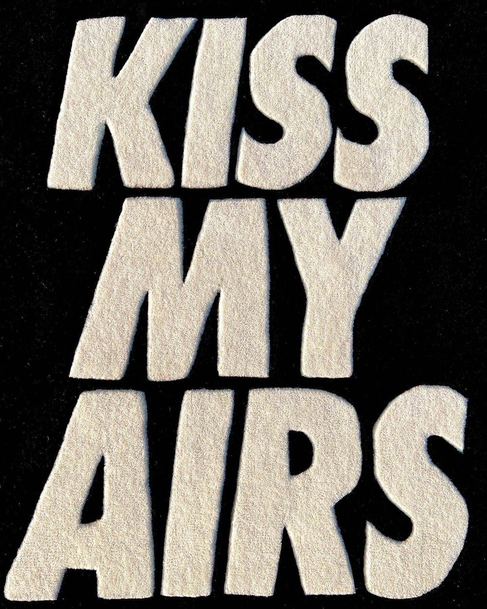 Kiss My Airs Black Custom Rug  Tuft Place