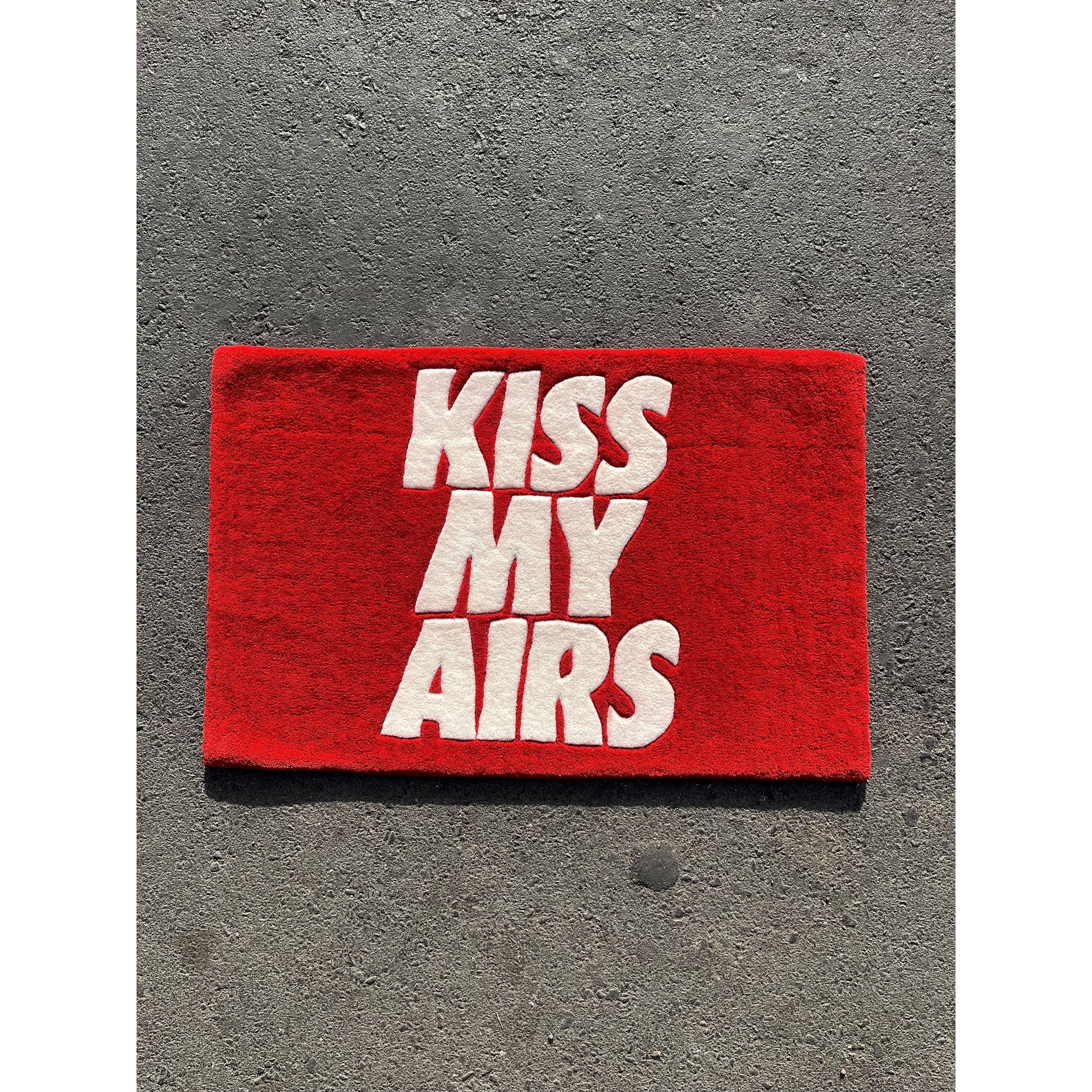 Kiss My Airs Red Custom Rug  Tuft Place