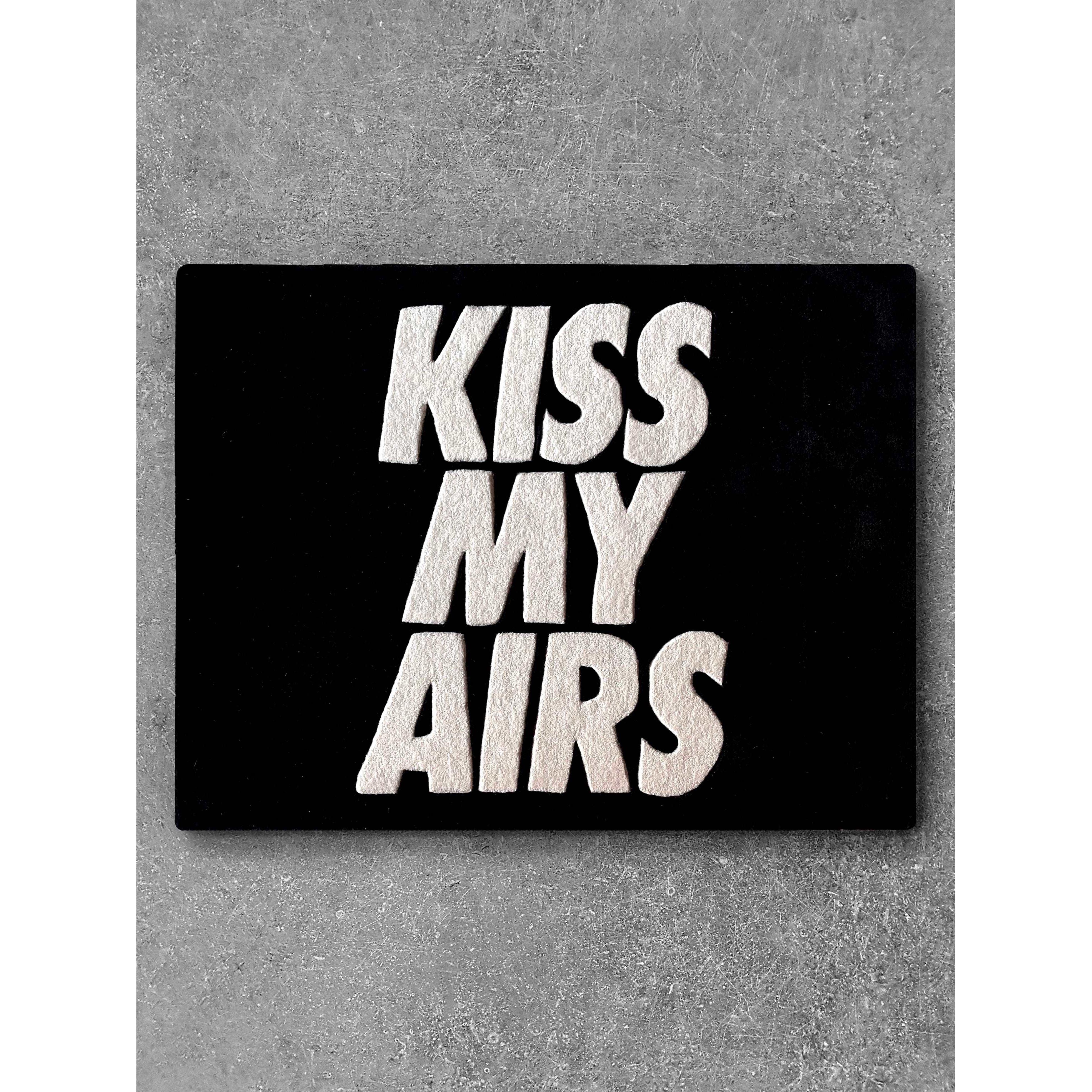 Kiss My Airs Black Custom Rug  Tuft Place