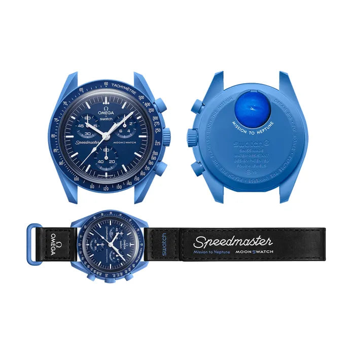Swatch x Omega Bioceramic Moonswatch Mission 2 Neptune | Off Kicks Inc