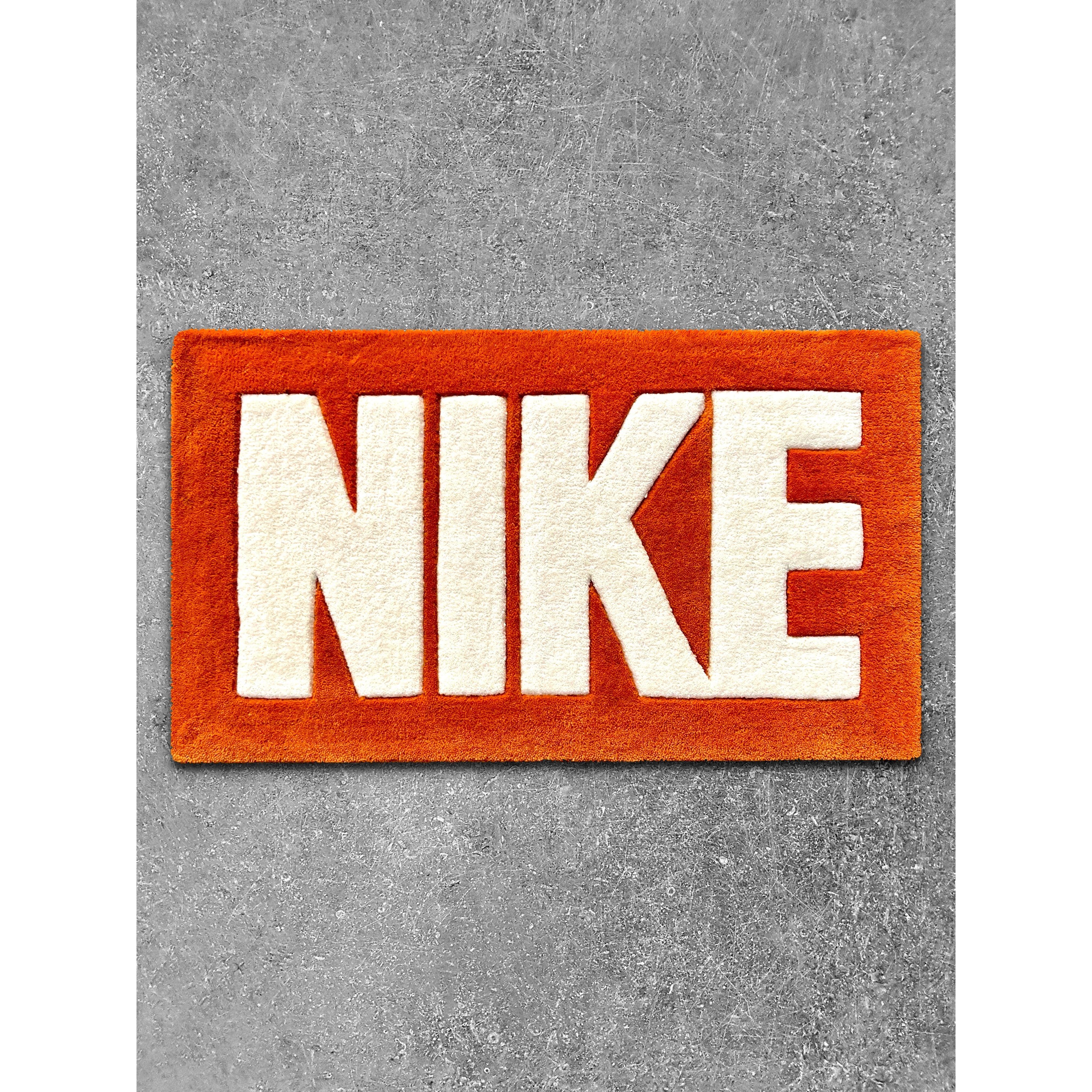 Orange Nike Custom Rug Rugs Tuft Place