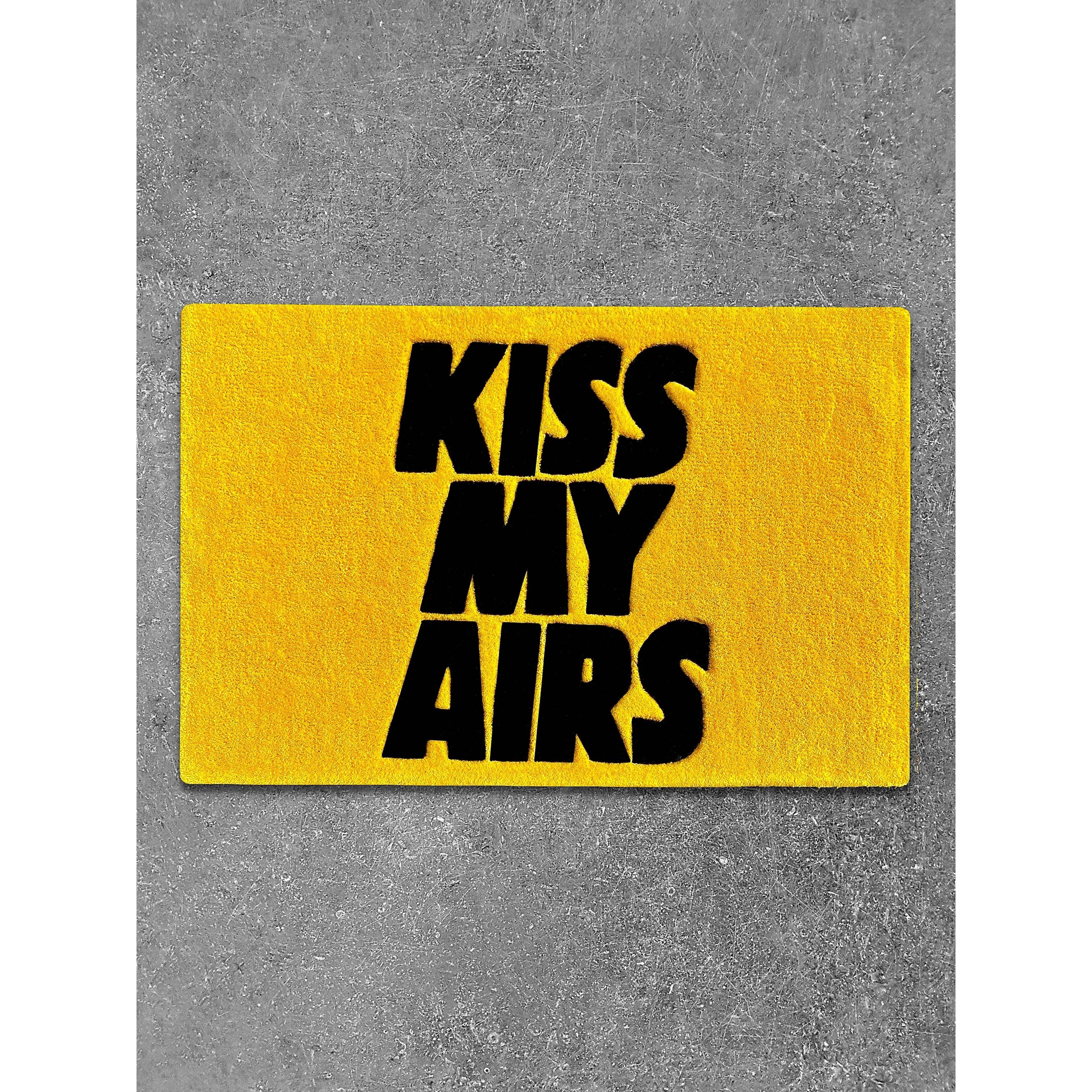 Kiss My Airs Yellow Custom Rug  Tuft Place