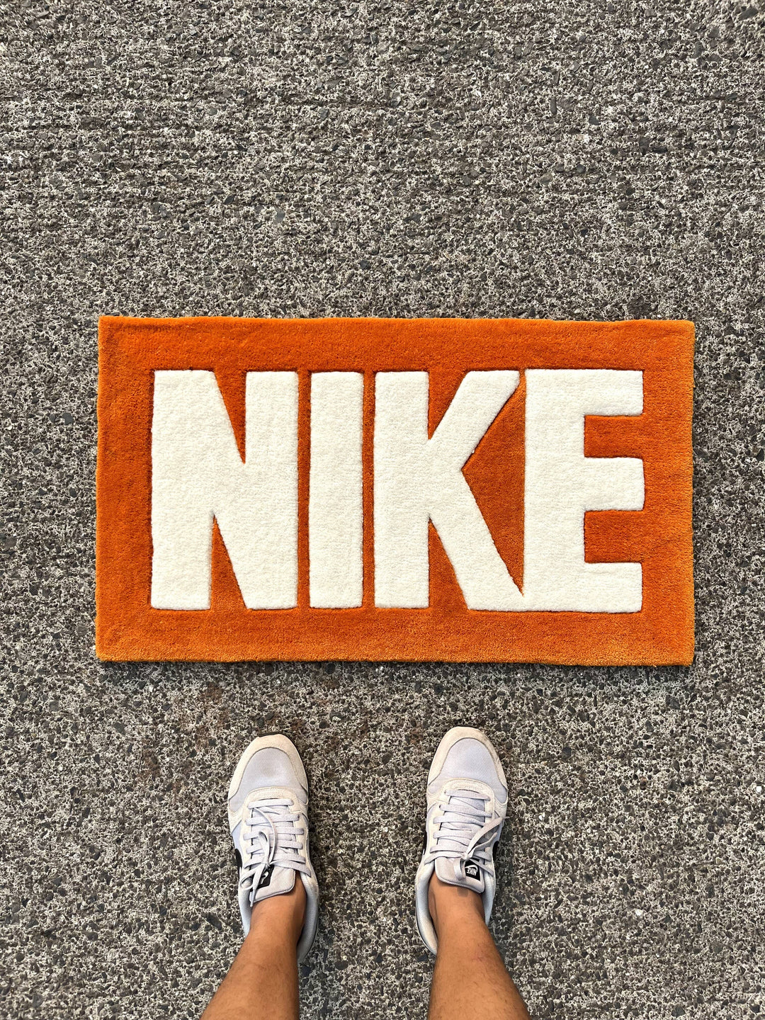 Orange Nike Custom Rug | Sneaker Rugs | Off Kicks Inc 
