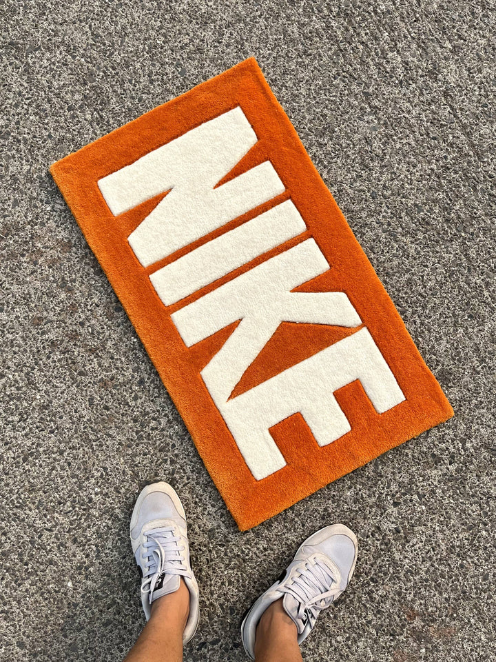 Orange Nike Custom Rug | Sneaker Rugs | Off Kicks Inc v