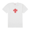 Supreme Cross Logo Tee "White" Apparels Off Kicks