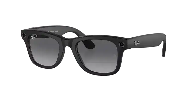 Ray Ban Meta Smart Glasses - Wayfarer Matte Black Graphite Lenses